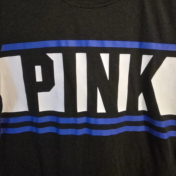 Black and Blue Women Shirt by PINK Victoria's Secret - Picture 2 of 3